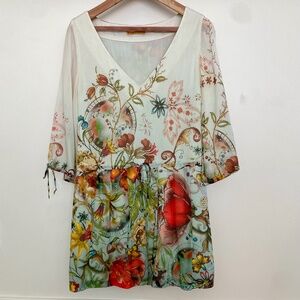 Alice + Olivia vintage bohemian fairy dress with colorful flowers